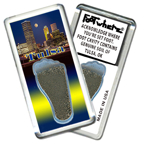 Tulsa FootWhere® Souvenir Magnet. 72 pieces/ 6 assorted styles.