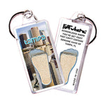 Load image into Gallery viewer, Tampa FootWhere® Souvenir Keychain. 6 Piece Set. Made in USA
