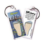Load image into Gallery viewer, Tampa FootWhere® Souvenir Keychain. 6 Piece Set. Made in USA
