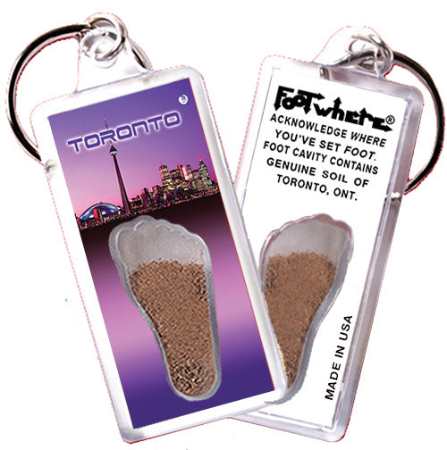 Toronto FootWhere Souvenir Keychains. 6 Piece Set. Made in USA
