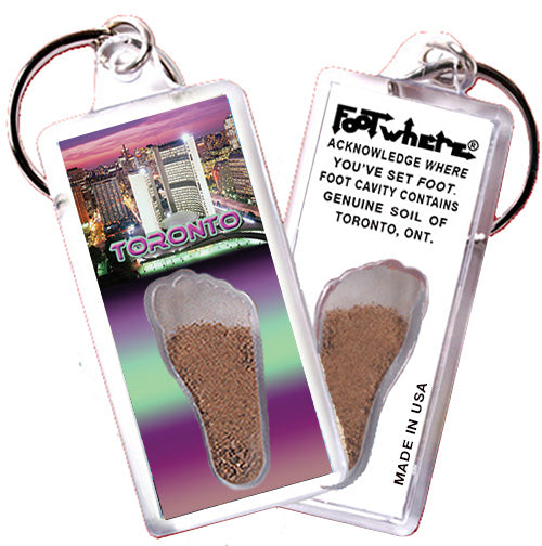 Toronto FootWhere Souvenir Keychains. 6 Piece Set. Made in USA