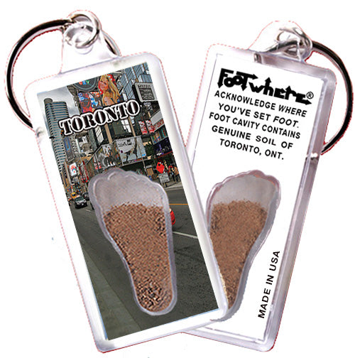 Toronto FootWhere Souvenir Keychains. 6 Piece Set. Made in USA