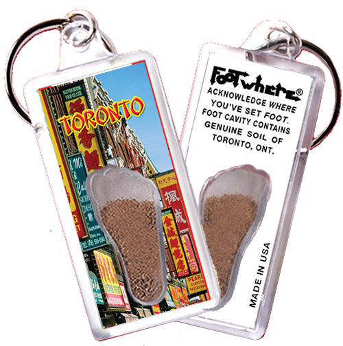 Toronto FootWhere Souvenir Keychains. 6 Piece Set. Made in USA