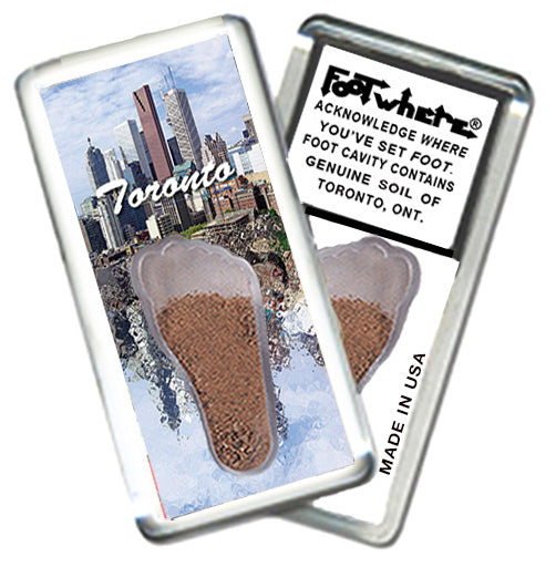 Toronto FootWhere Souvenir Magnets. 6 Piece Set. Made in USA