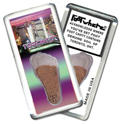 Toronto FootWhere Souvenir Magnets. 6 Piece Set. Made in USA