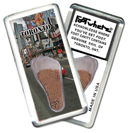 Toronto FootWhere Souvenir Magnets. 6 Piece Set. Made in USA