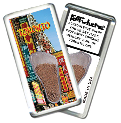 Toronto FootWhere Souvenir Magnets. 6 Piece Set. Made in USA