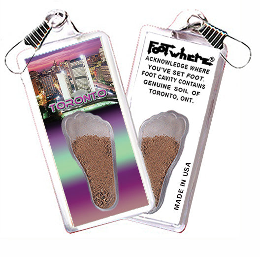 Toronto FootWhere Souvenir Zipper-Pulls. 6 Piece Set. Made in USA