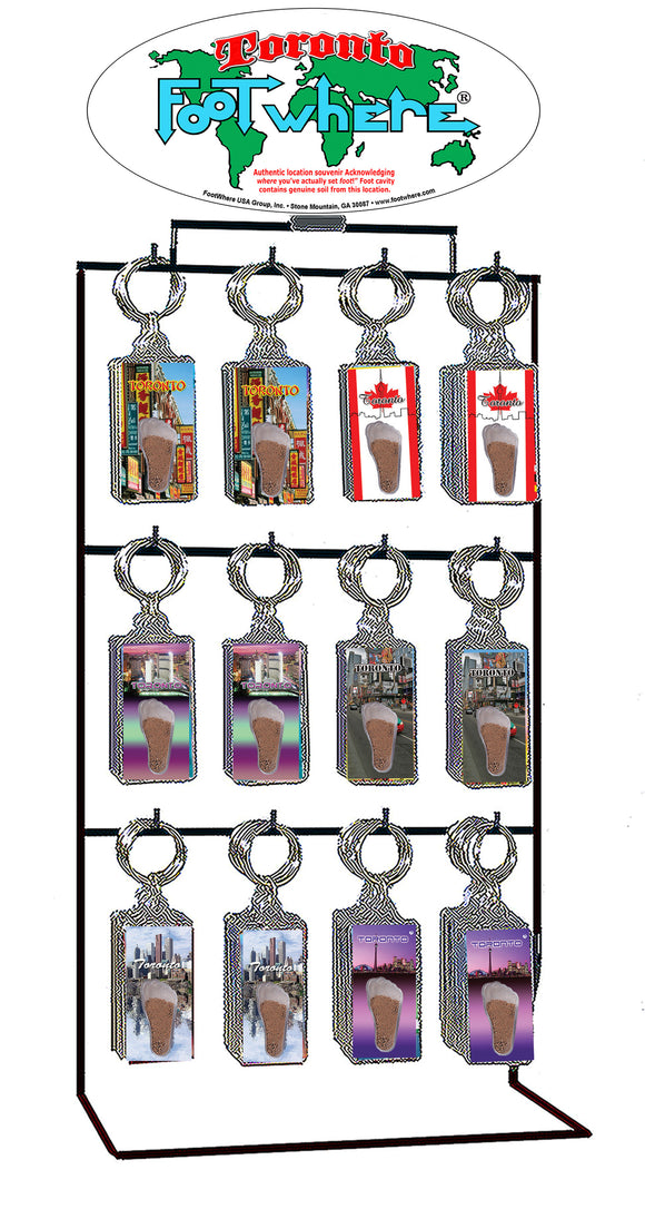 Toronto FootWhere® Souvenir Keychain. 72 pieces/6 assorted styles.