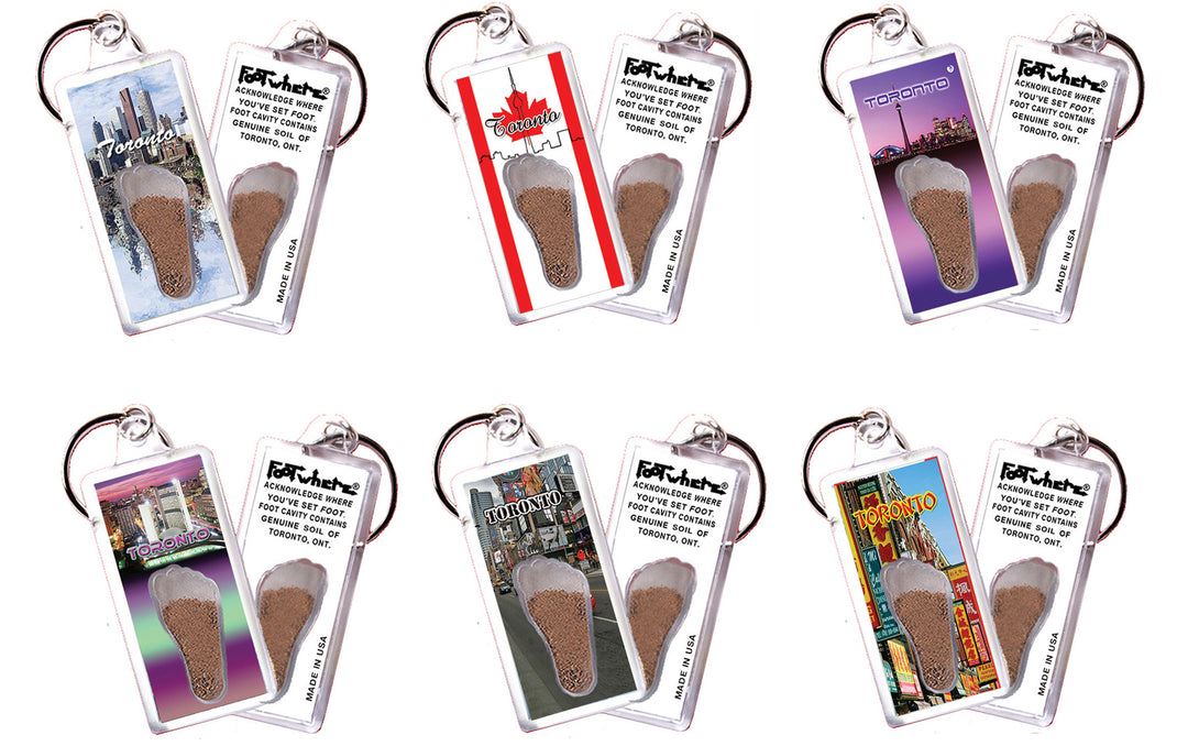 Toronto FootWhere Souvenir Keychain. 72 pieces/6 assorted styles.