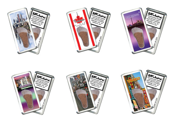 Toronto FootWhere® Souvenir Magnet. 72 pieces/6 assorted styles.