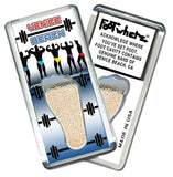 Venice Beach, CA FootWhere® Souvenir Magnet. 72 pieces/6 assorted styles.