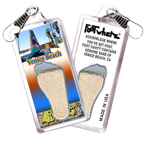 Venice Beach FootWhere® Souvenir Zipper-Pull. 72 pieces/6 assorted styles.