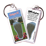 Load image into Gallery viewer, District of Columbia FootWhere® Souvenir Keychains. 6 Piece Set. Made in USA