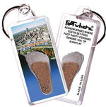 Load image into Gallery viewer, Albany, NY FootWhere® Souvenir Keychains. 6 Piece Set. Made in USA-FootWhere® Souvenirs
