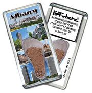 Albany, NY FootWhere® Souvenir Fridge Magnets. 6 Piece Set. Made in USA-FootWhere® Souvenirs