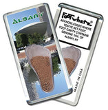 Albany, NY FootWhere® Souvenir Fridge Magnets. 6 Piece Set. Made in USA-FootWhere® Souvenirs