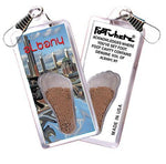 Load image into Gallery viewer, Albany, NY FootWhere® Souvenir Zipper-Pulls. 6 Piece Set. Made in USA-FootWhere® Souvenirs
