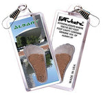Load image into Gallery viewer, Albany, NY FootWhere® Souvenir Zipper-Pull. Made in USA-FootWhere® Souvenirs
