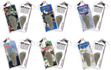 Atlantic City FootWhere® Souvenir Zipper-Pulls. 6 Piece Set. Made in USA-FootWhere® Souvenirs
