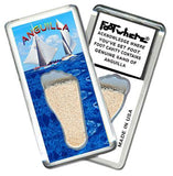 Anguilla FootWhere® Souvenir Fridge Magnets. 6 Piece Set. Made in USA-FootWhere® Souvenirs