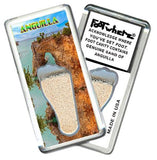 Anguilla FootWhere® Souvenir Fridge Magnets. 6 Piece Set. Made in USA-FootWhere® Souvenirs