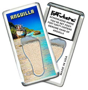 Anguilla FootWhere® Souvenir Fridge Magnet Made in USA-FootWhere® Souvenirs
