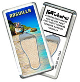 Anguilla FootWhere® Souvenir Fridge Magnets. 6 Piece Set. Made in USA-FootWhere® Souvenirs