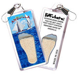 Anguilla FootWhere® Souvenir Zipper-Pull. Made in USA-FootWhere® Souvenirs