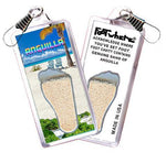 Load image into Gallery viewer, Anguilla FootWhere® Souvenir Zipper-Pulls. 6 Piece Set. Made in USA-FootWhere® Souvenirs
