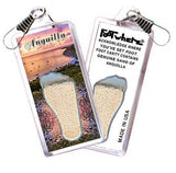 Anguilla FootWhere® Souvenir Zipper-Pull. Made in USA-FootWhere® Souvenirs