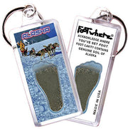 Alaska FootWhere® Souvenir Keychain. Made in USA-FootWhere® Souvenirs