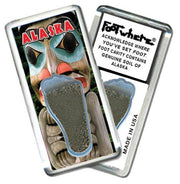 Alaska FootWhere® Souvenir Fridge Magnets. 6 Piece Set. Made in USA-FootWhere® Souvenirs