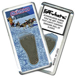 Alaska FootWhere® Souvenir Fridge Magnets. 6 Piece Set. Made in USA-FootWhere® Souvenirs