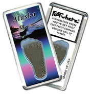 Alaska FootWhere® Souvenir Fridge Magnet. Made in USA-FootWhere® Souvenirs