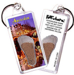 Load image into Gallery viewer, Amsterdam FootWhere® Souvenir Keychains. 6 Piece Set. Made in USA-FootWhere® Souvenirs
