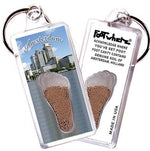 Load image into Gallery viewer, Amsterdam FootWhere® Souvenir Keychains. 6 Piece Set. Made in USA-FootWhere® Souvenirs
