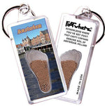 Load image into Gallery viewer, Amsterdam FootWhere® Souvenir Keychains. 6 Piece Set. Made in USA-FootWhere® Souvenirs
