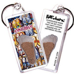 Load image into Gallery viewer, Amsterdam FootWhere® Souvenir Keychains. 6 Piece Set. Made in USA-FootWhere® Souvenirs
