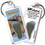 Amarillo FootWhere® Souvenir Keychain. Made in USA-FootWhere® Souvenirs