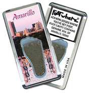 Amarillo FootWhere® Souvenir Fridge Magnet. Made in USA-FootWhere® Souvenirs