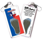 Load image into Gallery viewer, Amarillo FootWhere® Souvenir Zipper-Pulls. 6 Piece Set. Made in USA-FootWhere® Souvenirs
