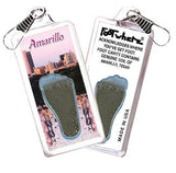 Amarillo FootWhere® Souvenir Zipper-Pulls. 6 Piece Set. Made in USA-FootWhere® Souvenirs