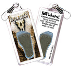 Load image into Gallery viewer, Amarillo FootWhere® Souvenir Zipper-Pulls. 6 Piece Set. Made in USA-FootWhere® Souvenirs
