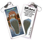 Load image into Gallery viewer, Amarillo FootWhere® Souvenir Zipper-Pulls. 6 Piece Set. Made in USA-FootWhere® Souvenirs
