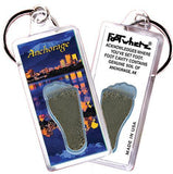 Anchorage FootWhere® Souvenir Keychain. Made in USA-FootWhere® Souvenirs