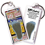 Anchorage FootWhere® Souvenir Keychain. Made in USA-FootWhere® Souvenirs