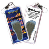 Anchorage FootWhere® Souvenir Zipper-Pull. Made in USA-FootWhere® Souvenirs