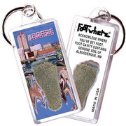 Albuquerque FootWhere® Souvenir Keychains. 6 Piece Set. Made in USA-FootWhere® Souvenirs