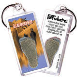 Albuquerque FootWhere® Souvenir Keychain. Made in USA-FootWhere® Souvenirs